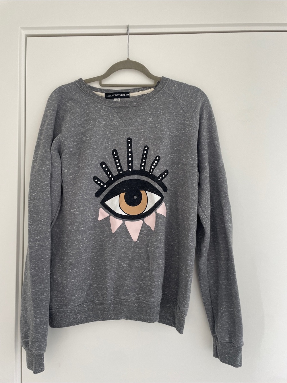 Grey Graphic Eye Sweatshirt - Unknown Brand